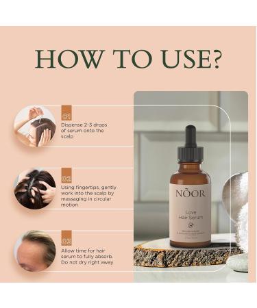 NOOR Hair Growth Serum - Natural African Olive & Argan Oil for Women | Frizz Control & Hair Loss Treatment | Thicker Healthier Hair - Buy Online on GoSupps.com