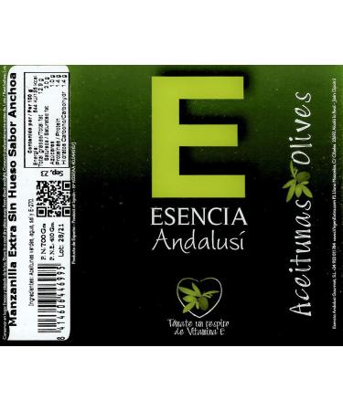  Esencia Andalus Green Olive Chamomile Extra Boneless Andalusian Essence Anchovy Flavor. Gourmet Category 700g - Buy Online on GoSupps.com