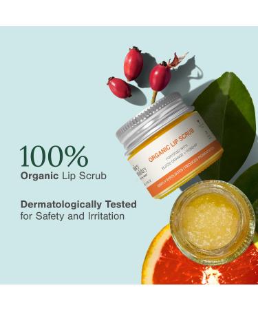 Juicy Chemistry Blood Orange & Rosehip Lip Scrub 10 g | Gentle Exfoliating Scrub For Dark Lips & Pigmentation | Organic Lip Exfoliator For Soft Smooth Supple And Luscious Lips - Buy Online on GoSupps.com