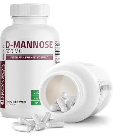 Bronson D-Mannose 500 MG Vegetarian Friendly Formula Non-GMO, 120 Capsules 120 Count (Pack of 1) - Buy Online on GoSupps.com