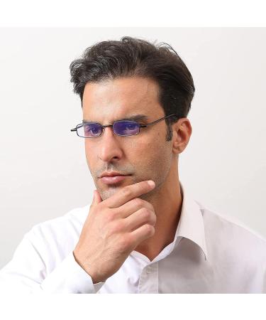 Metal Frame Portable Spring Hinge Reading Glasses - 2 Pack +2.0 | Stylish & Durable Eyewear for All - Buy Online on GoSupps.com