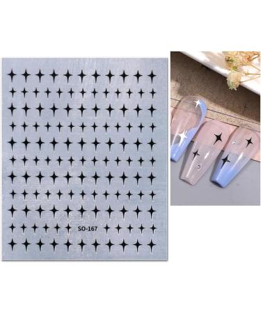 JMEOWIO 10 Sheets Star Heart Nail Art Stickers Decals Self-Adhesive Colorful Nail Supplies Nail Art Design Decoration Accessories - Buy Online on GoSupps.com