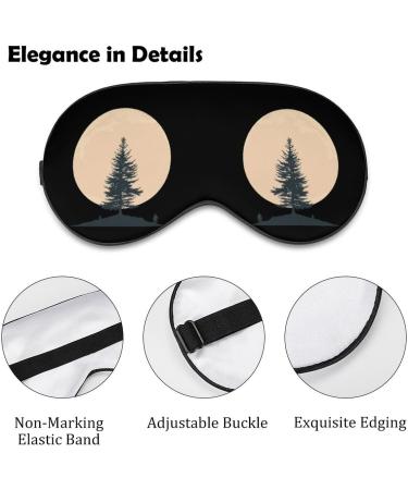 Shop Vintage Full Moon & Pine Tree Eye Mask - Adjustable Light Blocking Sleep Mask for Travel & Naps | Best for Men & Women - Buy Online on GoSupps.com