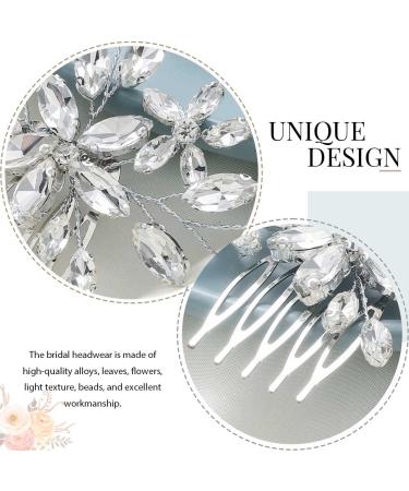 Latious Crystal Wedding Hair Comb - Silver Rhinestones Bridal Hair Piece for Women | Vintage Hair Clip Accessory for Girls - Buy Online on GoSupps.com