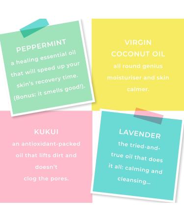 Girls' Starter Skincare Set - Spots & Stripes: Natural Essentials for Teen Skin with Virgin Coconut & Kanuka - Combats Blemishes - 150ml Cleanser + 15g Super Balm - Buy Online on GoSupps.com