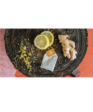 Organic India Tulsi Tea - Lemon Ginger, Caffeine-Free, 18 Infusion Bags (1.27 oz) - Buy Online on GoSupps.com