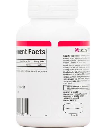 Natural Factors Calcium Citrate 350 mg - 90 Tablets for Strong Bones - Buy Online on GoSupps.com