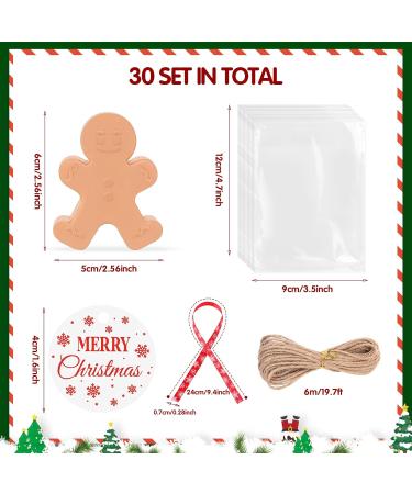 30 Set Christmas Soap Bar Gift Set - Handmade Gingerbread Soaps | Holiday Stocking Stuffers & Party Favors - Buy Online on GoSupps.com