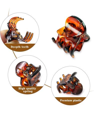 Qufiiry 30PCS Mini Hair Clips Set with Storage Bags - Non-Slip Small Claw Clips for Women and Girls in Black and Brown - Buy Online on GoSupps.com