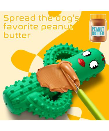 Rmolitty Indestructible Dog Toys - Durable Rubber Puppy Chewing & Squeaking Cactus Toy for Small to Medium Dogs - Buy Online on GoSupps.com