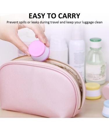 MUEEAD 10 Pieces Leakproof Silicone Travel Jar Set Multifunctional Toiletry Jars with Airtight Lids for Lotion Cosmetic and Toiletries - Buy Online on GoSupps.com
