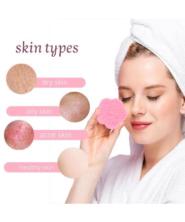 uxcell 30 Count Compressed Facial Sponges - Flower Face Cleansing Pads for Daily Skincare at Home Kitchen & Travel - Multi-Color (Black White Blue Purple Pink Yellow - Buy Online on GoSupps.com