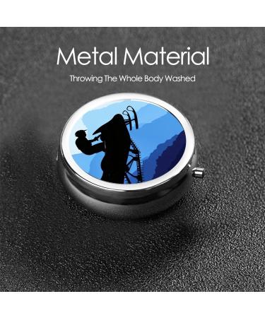 Snowmobile Portable Metal Pill Box - Round Mini 3-Compartment Design for Travel - Must-Have Small Pill Organizer in Black - Buy Online on GoSupps.com