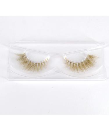 Brown Eyelashes Natural Mink False Lashes Light Brown Blonde 3 Pairs Makeup (Brown2)