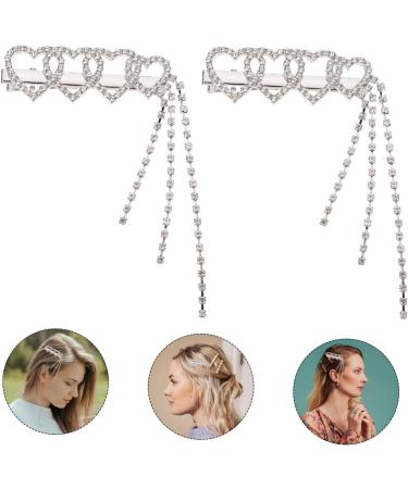 minkissy Love bang clip love barrettes Fashion Hair Clamps heart barrettes heart shaped barrettes Hair Accessories Rhinestone tassel Hair pins Hair Clips shiny girl birthday present Pins - Buy Online on GoSupps.com