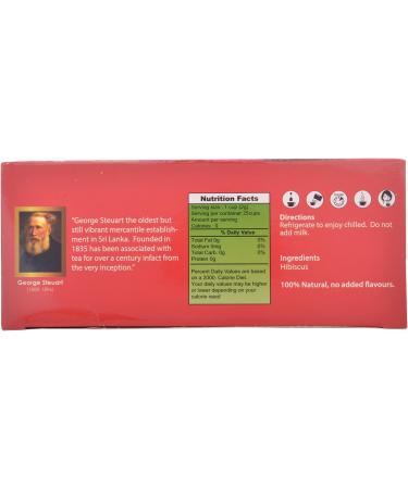 Steuarts Tea - Hibiscus Tea 25 Tea bags 50g |Pure Natural Hibiscus Herbal Tea Bags | Caffeine Free | Traditional Healing - Buy Online on GoSupps.com