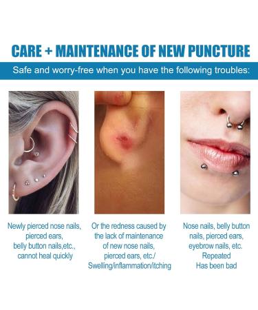 Natural Piercing Beading Solution | Gentle Ear & Nose Cleaner for Quick Healing - Reduce Stinging & Infection Risk - Buy Online on GoSupps.com