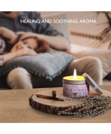 Lavender & Jade Sandalwood Scented Candles | Natural Soy Aromatherapy Candle for Stress Relief | Men & Women | Non-Toxic Essential Oil Infused 6oz Tin Candle - Buy Online on GoSupps.com