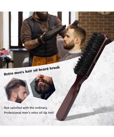 Vusddy Bartbrush - Premium Wild Boar Bristle Beard & Hair Brush for Men | Portable Wood Handle Comb for Beard Care & Styling - Buy Online on GoSupps.com