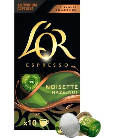 L'OR Espresso Coffee - 100 Capsules - Hazelnut - Rich - Expressive - Nespresso * Compatible (10 packs of 10 aluminum capsules) - Buy Online on GoSupps.com