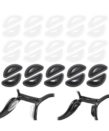 SUNERLORY 15 Pairs Eyeglass Nose Pad Anti-Slip Eyeglass Nose Grips Nose Pad Cushion for Eyeglasses Sunglasses Reading Glasses (Nose Pads)