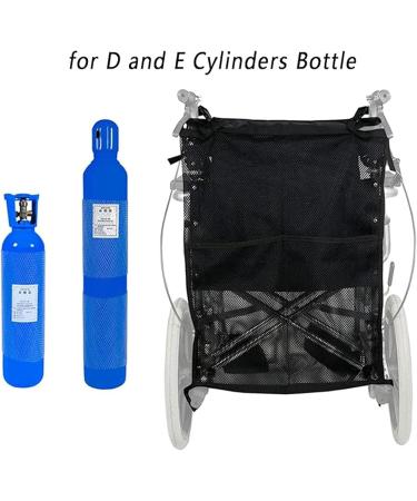 Dual Oxygen Bottle Storage Bag Wheelchair Hanging Bag Long/short Reinforced Mesh Bag Adjustable Straps Portable for Personal Use Family - Buy Online on GoSupps.com