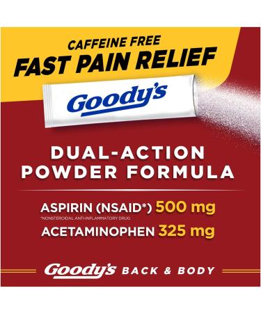Goody's Back and Body Pain Relief Powder - 24 Dissolve Packs, 24 Individual Packets - Buy Online on GoSupps.com