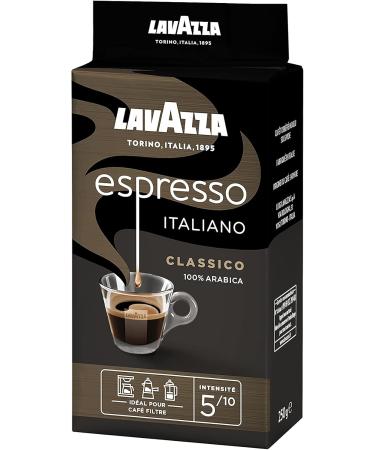 LAVAZZA - Espresso Italiano Classico Ground Coffee - Italian Coffee - 100% Arabica - Balanced - Intensity 5 - Pack of 250g - Buy Online on GoSupps.com