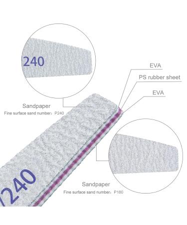 Uraqt 16-Piece Nail Files Set - Double-Sided Disposable Files for Gel Nails - Purple & White Geln gel Tools & Accessories - Buy Online on GoSupps.com