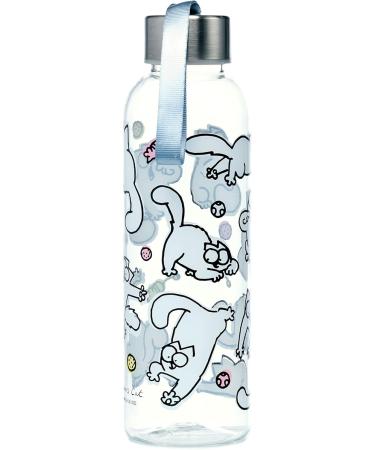 Puckator BOT165 Simon's Cat 2021 Reusable Unbreakable Plastic Water Bottle with Metal Lid 500ML - Buy Online on GoSupps.com
