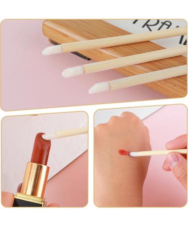100 Pieces Bamboo Handle Lip Applicators Disposable Lip Brushes Lipstick Brush Lip Gloss Applicator Wands Mascara Wands Nail Brushes Lip Extension Makeup Applicators Tools for Women Girls - Buy Online on GoSupps.com
