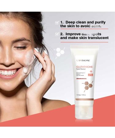 Glutathione Skincare Set - Complete Anti-Aging Routine with Cream Toner Face Wash & Serum for Radiant Skin - International Shipping Available - Buy Online on GoSupps.com