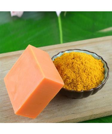 Turmeric Soap Bar - Face & Body Handmade Bar - Turmeric Soap Turmeric Acne Dark Spots Smooth Skin - Skincare Face Care Moisturizing Blackhead Corrector Remover - 110g - Buy Online on GoSupps.com