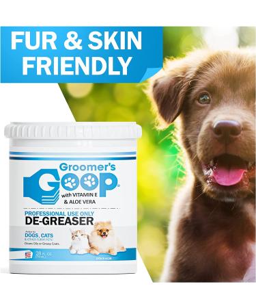 Groomer's GOOP Pet De-Greaser with Vitamin E and Aloe Vera - 28oz - Oil and Stain Remover for Dogs, Cats, Puppies, and Kittens - Buy Online on GoSupps.com