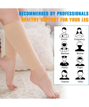 Tbusingoto Medical Compression Stockings for Men & Women - 2 Pairs Thrombosis Protection 20-30 mm Hg Ideal for Varicose Veins & Pregnancy Swelling - XXL Black - Buy Online on GoSupps.com