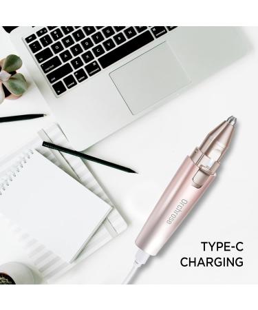 Facial Hair Remover & Eyebrow Trimmer - Portable Rechargeable 2-in-1 Electric Shaver for Women | Painless Hair Removal Device with Light (Gradient Pink - Buy Online on GoSupps.com