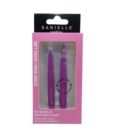 Danielle Creations Soft Touch Stainless Steel Tweezers - Pink | Slant and Point Design - Buy Online on GoSupps.com