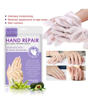 5 Pack Moisturizing Gloves for Dry Cracked Hands - Lavender Hand Treatment Mask for Men and Women - Buy Online on GoSupps.com