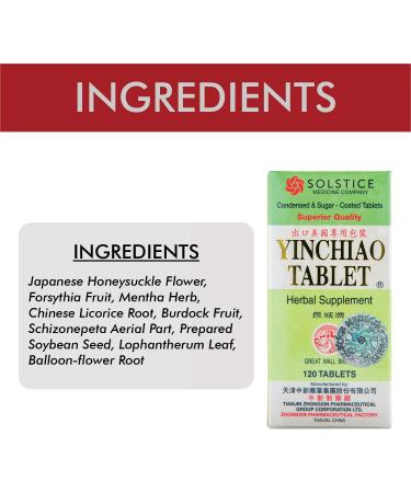 Solstice Yin Chiao Herbal Supplement - 120 Tablets - Supports Sinuses, Immune & Respiratory Systems - Buy Online on GoSupps.com