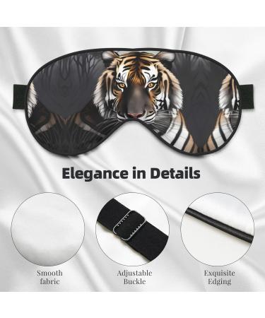 Tiger at Rest Eye Mask - Soft & Adjustable Nighttime Comfort - Ideal Sleep Mask for Men & Women - Black - Buy Online on GoSupps.com