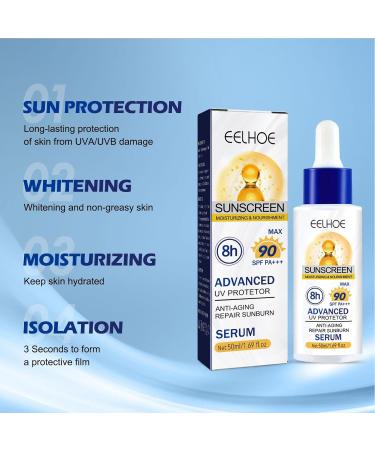  JPSDOWS Moisturizing facial sunscreen 1.69 fl fl oz multi-protection UV facial cream Oil-Free Moisturizing Facial Sunscreen SPF90 PA+++ Facial Sunscreen - Buy Online on GoSupps.com