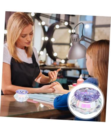 minkissy Nail Art Crystal Cup Cosmetics Glass Purple Cover Diamond 6.5x8cm Purple - Buy Online on GoSupps.com