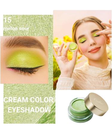 Oulac Glitter Eyeshadow Metallic Finish - Waterproof High Impact Green Eyeshadow for Eye-Catching Makeup | Vegan Formula | 12g (15) Melon Sour - Buy Online on GoSupps.com