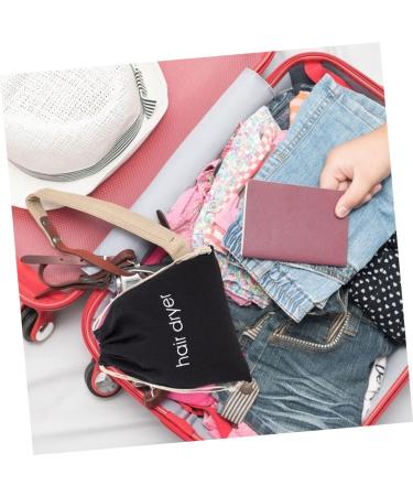 PLAFOPE 4pcs Hair Dryer Storage Bag Hair Dryer Carrying Bags Hair Waver Tool Hair Bag Cloth Bag Fabric Black - Buy Online on GoSupps.com