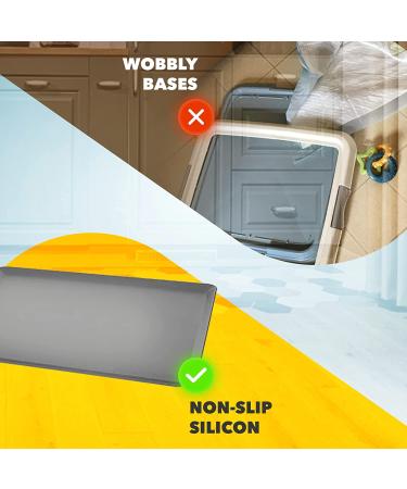 Skywin Dog Puppy Pad Holder Tray - No Spill Pee Pad Holder for Dogs - Easy to Clean and Store - Dark Grey - Buy Online on GoSupps.com