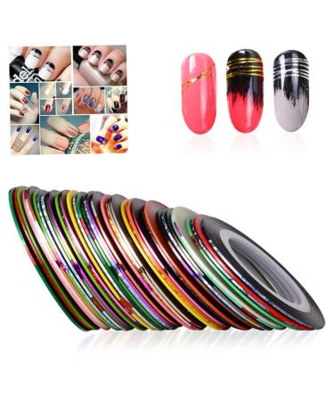 White Nail Striping Tape Rolls for DIY Nail Art Decoration - Line Stickers for Perfect Nail Tips - Buy Online on GoSupps.com