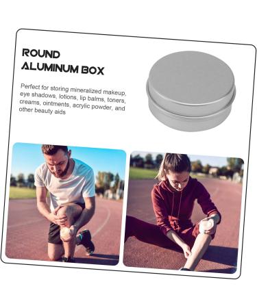 HAPINARY Box Lip Gloss Containers Cosmetic Mini Candle Round Metal Tins Small Cookie Tins Foldable Lap Desk Screw Lid Containers Jars Candle Making Tins Jars with Lid Tin Can Filling Travel - Buy Online on GoSupps.com
