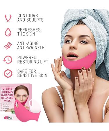 Face Mask V Line Face Lifting Chin Mask Double Chine Reducer V Shape Face Tape Mask with Hyaluronic Acid Chin Contour Tightening Firming Face Lift Tape Mask For Women & Men Chin Mask Jawline Shape - Buy Online on GoSupps.com