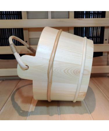 6L Wooden Sauna Bucket with Sauna Ladle Set Sauna Bucket Water Bucket Sauna Spa Accessories - Buy Online on GoSupps.com