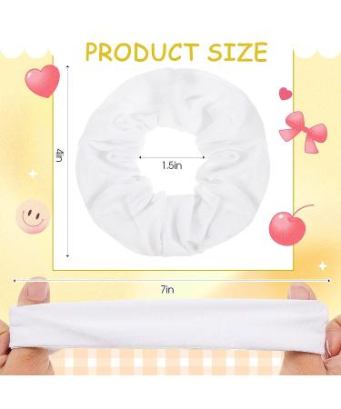 Tigeen 24 Pcs Cotton Scrunchies Bulk Hair Ties in White - Hair Accessories for Women, Girls, and Kids - Buy Online on GoSupps.com